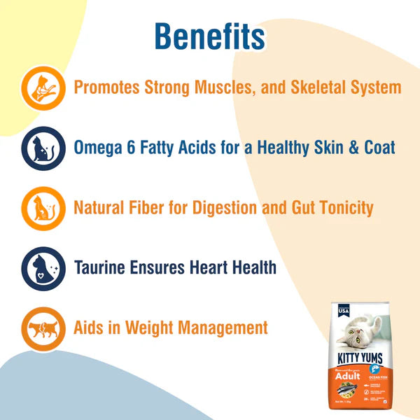 Kitty Yums Ocean Fish Adult Dry Cat Food Ocean Fish