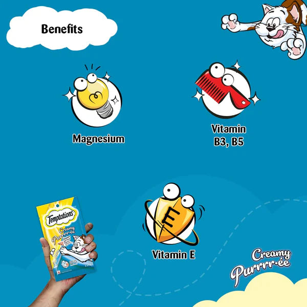 Temptations Creamy Purrrr-ee Chicken & Tuna Flavour Cat Treats