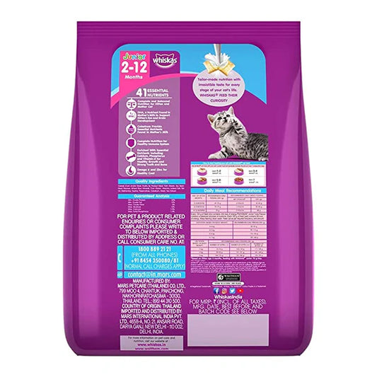 Whiskas Kitten Dry Cat Food, Ocean Fish with Milk