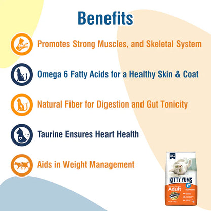 Kitty Yums Ocean Fish Adult Dry Cat Food Ocean Fish